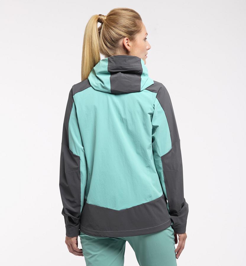 Haglöfs Womens Tegus Softshell Jacket Green/Black New Zealand 94756ZNWV